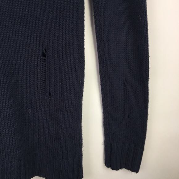 Distressed Navy Blue Cardigan Sz Small - Picture 10 of 10